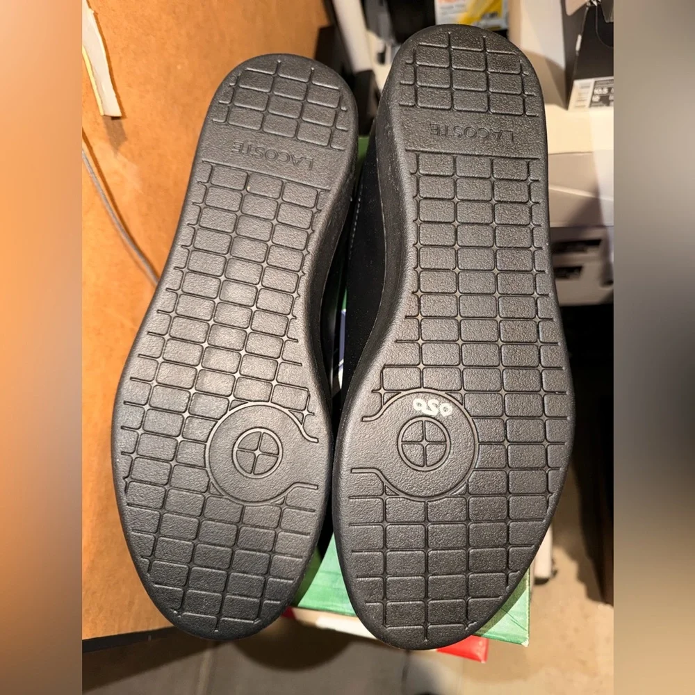 Lacoste Men's Black Leather Sneakers - Picture 4 of 5